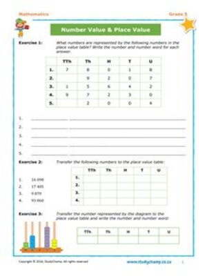 cover image of Grade 5 Maths Workbook: Number Value & Place Value